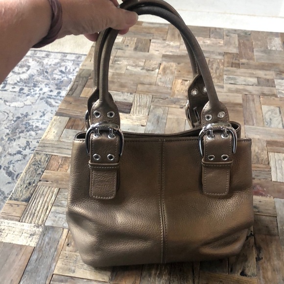 Tignanello Metallic Bronze Purse Handbag - Picture 1 of 13